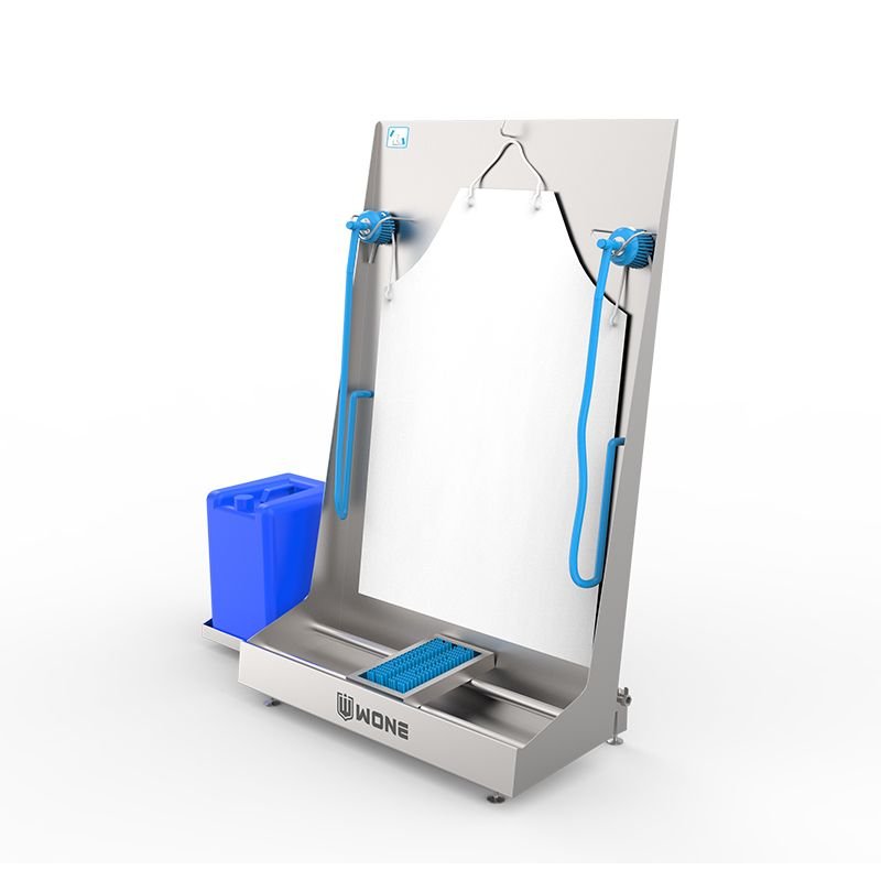 WONE PBW-21M stainless steel apron and boot cleaning station